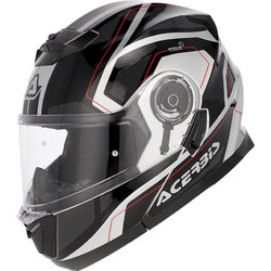 Acerbis Serel Black Silver Κράνος Μηχανής Flip-Up 1550gr