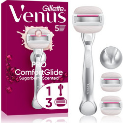 Gillette Pro ComfortGlide Sugarberry Γυναικείο Ξυραφάκι με Ανταλλακτικές Κεφαλές με 5 Λεπίδες & Λιπαντική Ταινία 3τμχ