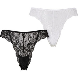 Urban Classics Γυναικεία String με Δαντέλα 2Pack TB7847A-03102