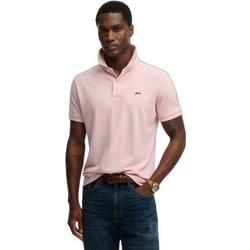 Superdry D1 Stud Essential Jersey Ανδρική Αθλητική Μπλούζα Polo Ροζ M1110452A-3KI