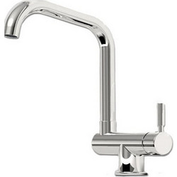 Eurorama Design 202-13700-100 Μπαταρία Κουζίνας Πάγκου Διπλής Παροχής Σπαστή Ανάμεικτη Inox