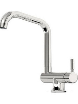 Eurorama Design 202-13700-100 Μπαταρία Κουζίνας Πάγκου Διπλής Παροχής Σπαστή Ανάμεικτη Inox
