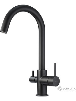 Eurorama Filter-Tap 202-13535-400 Μπαταρία Κουζίνας Πάγκου Τριπλής Παροχής Ανάμεικτη Μαύρη