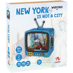 Robotime Ξύλινη Κατασκευή TV New York Is Not a City