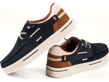 Refresh Ανδρικά Μοκασίνια Boat Shoes Καστόρινα Navy Μπλε 175530