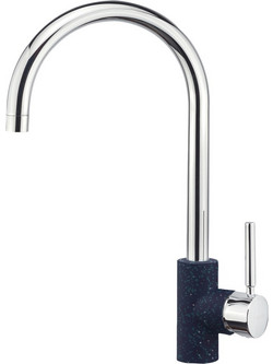 Sanitec Doppio Granite Blue Μπαταρία Κουζίνας Πάγκου Διπλής Παροχής Ανάμεικτη Μπλε