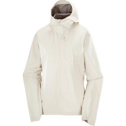 Salomon Bonatti Pro Γυναικείο Μπουφάν Softshell Μακρύ Αδιάβροχο Αντιανεμικό Λευκό LC2770700