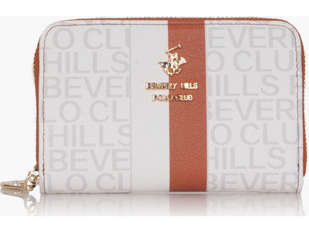 Polo Club Μεγάλο Γυναικείο Πορτοφόλι RFID με Φερμουάρ Λευκό BH-4025