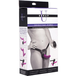 Strap U Double Take Harness Strap On με Διπλό Dildo & Δόνηση Μωβ