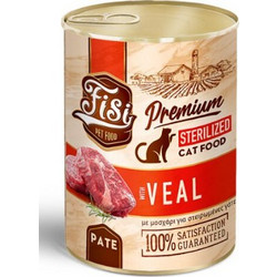 FISI Premium Adult Sterilised Pate with Veal 400gr