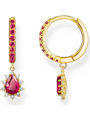 Thomas Sabo Γυναικεία Σκουλαρίκια Κρεμαστά από Ασήμι 925 Επιχρυσωμένα με Ζιργκόν & Ζαφείρι CR748-995-10