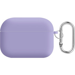 Sonique Soft Touch Θήκη Σιλικόνης με Γάντζο για Apple AirPods Pro 1 Λιλά