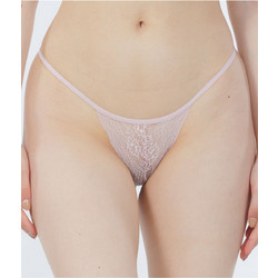 Mei Γυναικείο Sexy String με Δαντέλα Ροζ 1250