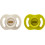 Tommee Tippee Ultra Light StayPut Ορθοδοντικές Πιπίλες Σιλικόνης 6-18m Μπεζ Lime 2τμχ