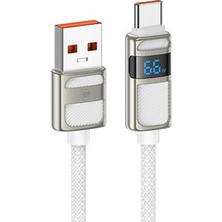 Lamtech High Power Display Braided USB-A to USB-C 66W 1.2m White