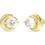 Guess Aurora Γυναικεία Σκουλαρίκια Καρφωτά από Ατσάλι Xρυσά με Ζιργκόν UBE06233JWYGT