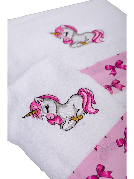 Dimcol Unicorn 188 Σετ Βρεφικές Πετσέτες 2τμχ 400gr/m²