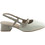 Piccadilly Γόβες Slingback Δερμάτινες με Χοντρό Χαμηλό Τακούνι Λευκές 779-25023