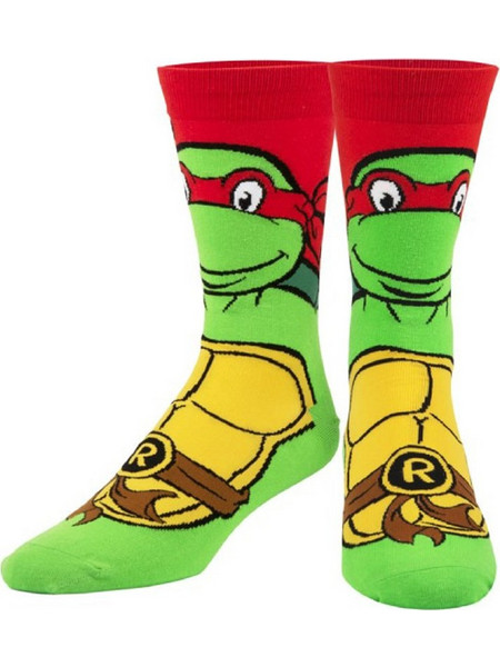 ODD SOX Ninja Turtles Raphael Ανδρικές Κάλτσες Ψηλές με Σχέδια Πολύχρωμες 055514
