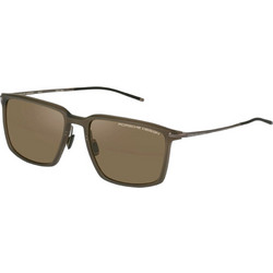Porsche Design P8991 C Ανδρικά Γυαλιά Ηλίου Τετράγωνα Μεταλλικά Καφέ με Καφέ Φακό