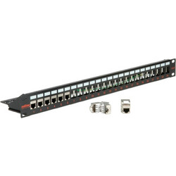 Roline 26.11.0360 Patch Panel Keystone Rack 1U 19" 24 Θυρών Cat.6 Shielded STP