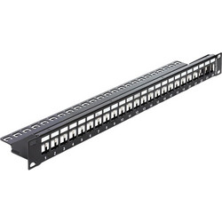 DeLOCK 43277 Patch Panel Keystone Rack 1U 19" 24 Θυρών Unshielded