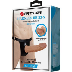 Pretty Love Houston Harness Strap On με Dildo Καφέ