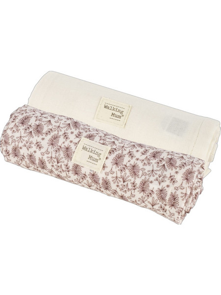 Walking Mum Gala Cherry Πάνες Αγκαλιάς από Μουσελίνα Μπεζ Ροζ 70x70cm 2τμχ