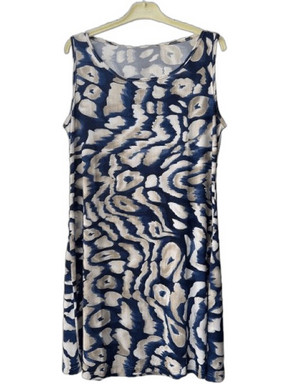 Billy's Fashion Midi Καλοκαιρινό Καθημερινό Φόρεμα Μεταξωτό Navy Μπλε 25048