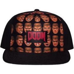 Difuzed Doom Faces Ανδρικό Καπέλο Jockey Snapback Υφασμάτινο Μαύρο SB024336DOOM