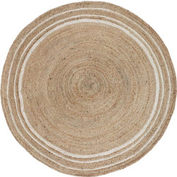 In The Box Cercle B Χαλί Στρογγυλό Καλοκαιρινό Γιούτα 150cm 034213 Μπεζ