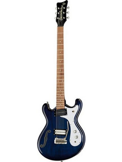 Danelectro 66BT Ηλεκτρική Κιθάρα Double Cut με Μαγνήτες HS & Ταστιέρα Pau Ferro Blue Burst
