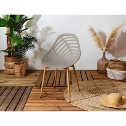 Home Deco Καρέκλα Κήπου Πολυπροπυλενίου Γκρι HDO0336