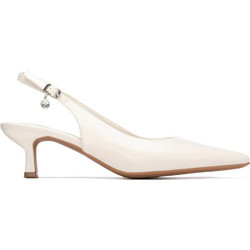 Xti Γόβες Slingback Δερμάτινες με Λεπτό Χαμηλό Τακούνι Λευκές 145359