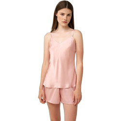 Vamp Babydoll Καλοκαιρινό Σατέν Ροζ 24176