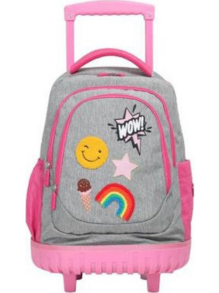 Lyc Sac Wow Girls Σχολική Τσάντα Τρόλεϊ Δημοτικού Γκρι 04147