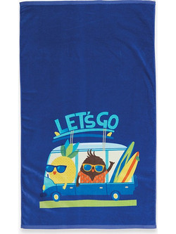 Nef-Nef Let's Go Παιδική Πετσέτα Θαλάσσης Μπλε 70x120cm 040059