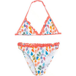 Tortue Drops Παιδικό Μαγιό Bikini Set για Κορίτσι Λευκό Κοραλί S5-139-206