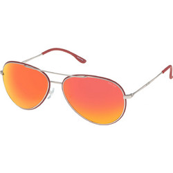 Police S8299M58Q05R Ανδρικά Γυαλιά Ηλίου Aviator Μεταλλικά Χρυσά με Πορτοκαλί Φακό