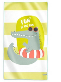Saro Fun In The Sun Παιδική Πετσέτα Θαλάσσης Microfiber Κίτρινη 90x160cm 64322
