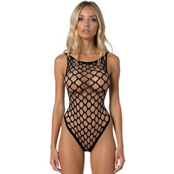 AnnaMu Sexy Κορμάκι String Διχτυωτό Μαύρο A-1112
