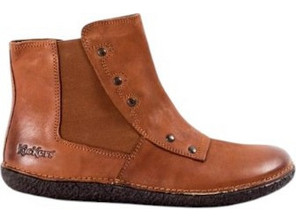 Kickers Γυναικεία Μποτάκια Chelsea Δερμάτινα Καφέ 576064-50-114