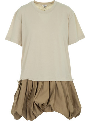 Jovonna London Mini Καλοκαιρινό Καθημερινό Φόρεμα Μπεζ ASH-BEIGE