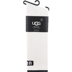 UGG Βαμβακερές Ανδρικές Κάλτσες Ψηλές Λευκές 1158850-WBLC