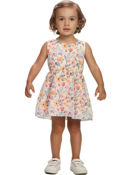 Joyce Παιδικό Φόρεμα Floral Μπεζ 2611604