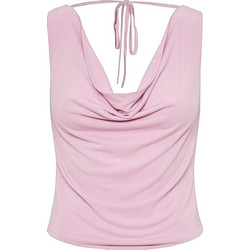 Funky Buddha Γυναικείο Καλοκαιρινό Ντραπέ Top Ροζ FBL011-107-17