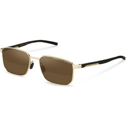 Porsche Design P8982 B Ανδρικά Γυαλιά Ηλίου Τετράγωνα Μεταλλικά Μαύρα με Καφέ Φακό