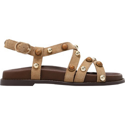 Inuovo Γυναικεία Σανδάλια Suede Μπεζ D51007