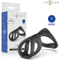 Intense Model 7 Liam Penis Ring Ελαστικό Δαχτυλίδι Πέους & Όρχεων Σιλικόνης Μαύρο