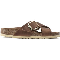 Birkenstock Siena Big Buckle Δερμάτινα Γυναικεία Σανδάλια Ανατομικά Σοκολατί 1020165